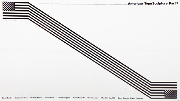 An American flag in black and white, stretched diagonally across a white background to another upside down American flag. 