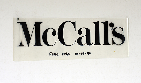 Custom typeface for McCall's magazine.