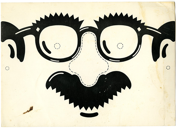 Face with mustache and glasses