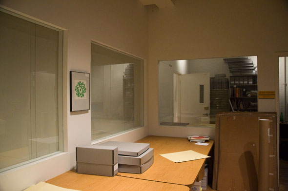 Interior of the Milton Glaser Design Archives reading room