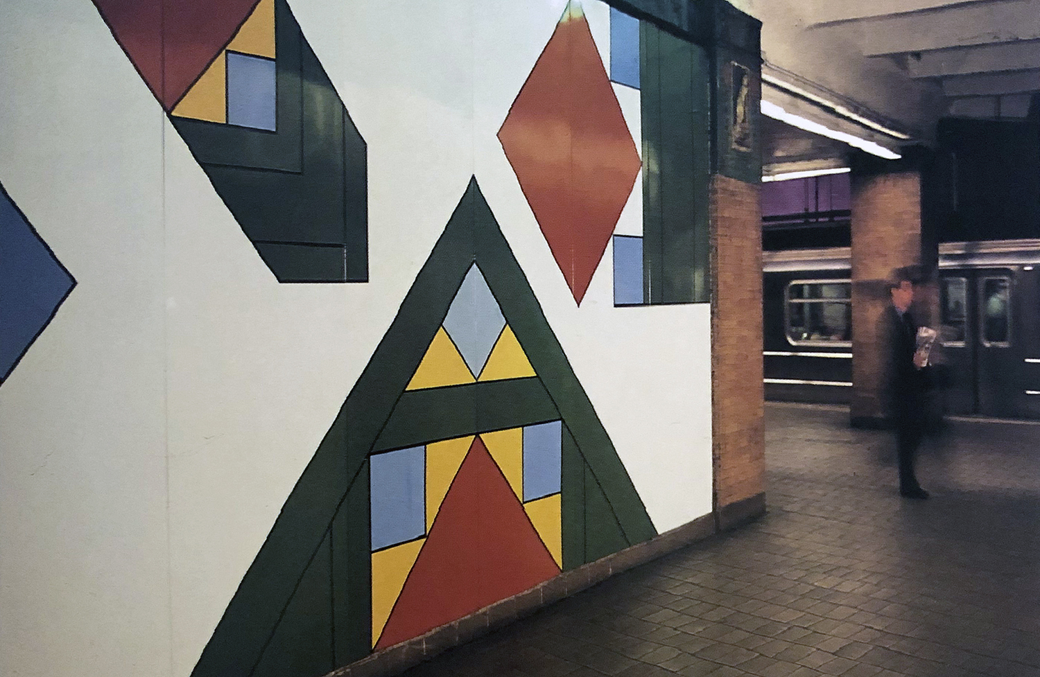 Art deco inspired tile mosaic 