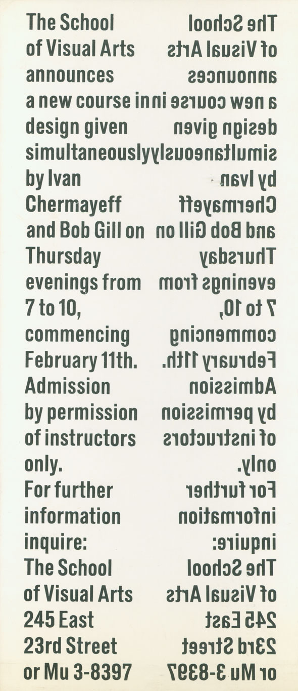 Two columns of black text on white background; right column is a backwards mirror of the left.