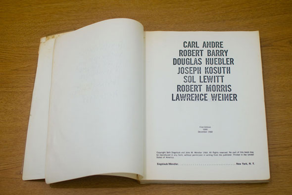 Book spread; left page is blank, right page shows contributors 