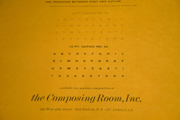 Black text on yellow paper; grid of alphabet characters in between header text