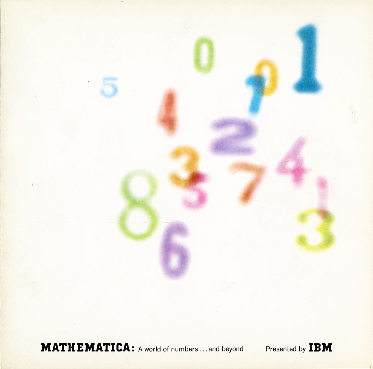 Cover for exhibition catalogue with colorful, abstractly arranged numbers.