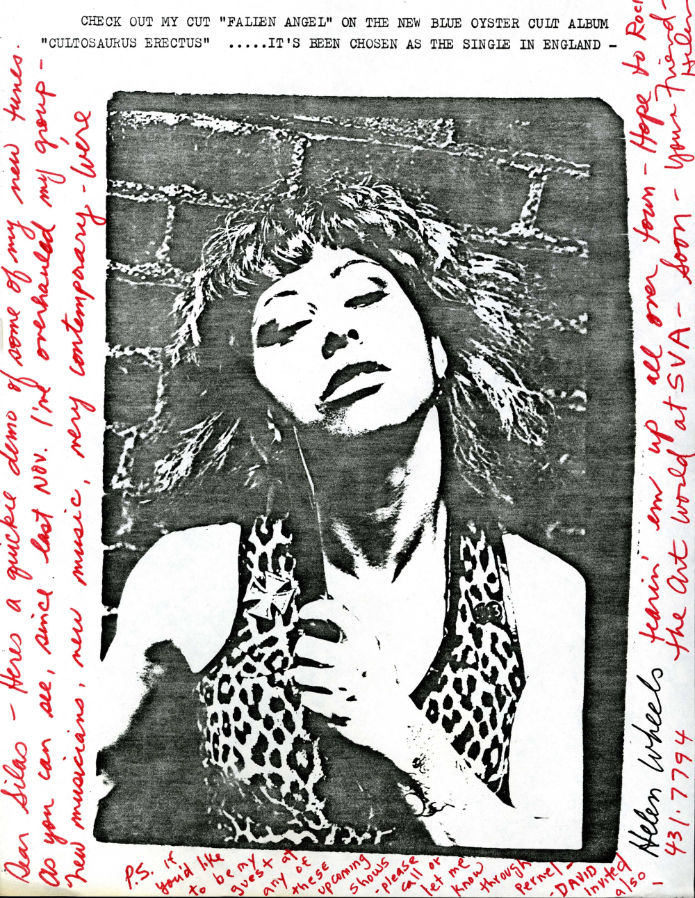 photocopy photo of a woman with shaggy hair